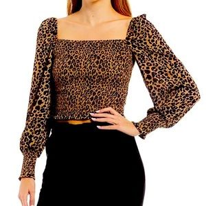 Gianni Bini
Square Neck Leopard Print Blouse